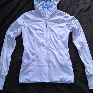 lululemon athletica Pale Blue Hooded Zip Jacket